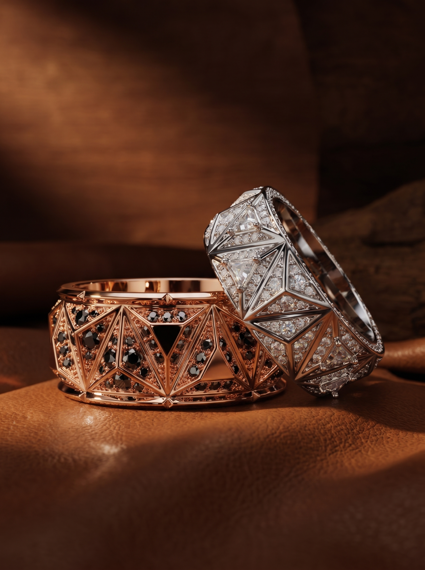 Обручальные кольца "Решение" , wedding rings, white-gold, с diamond, GRIGOF