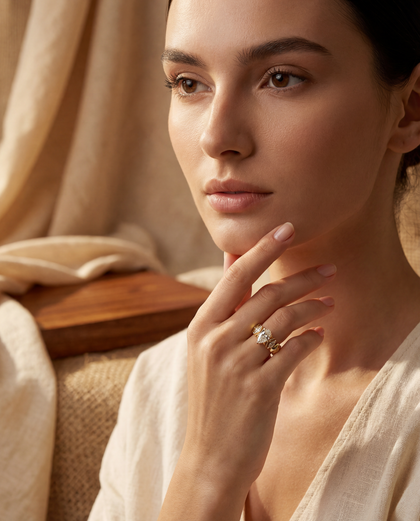 Кольцо с бриллиантом 0.5 ct — фото 4