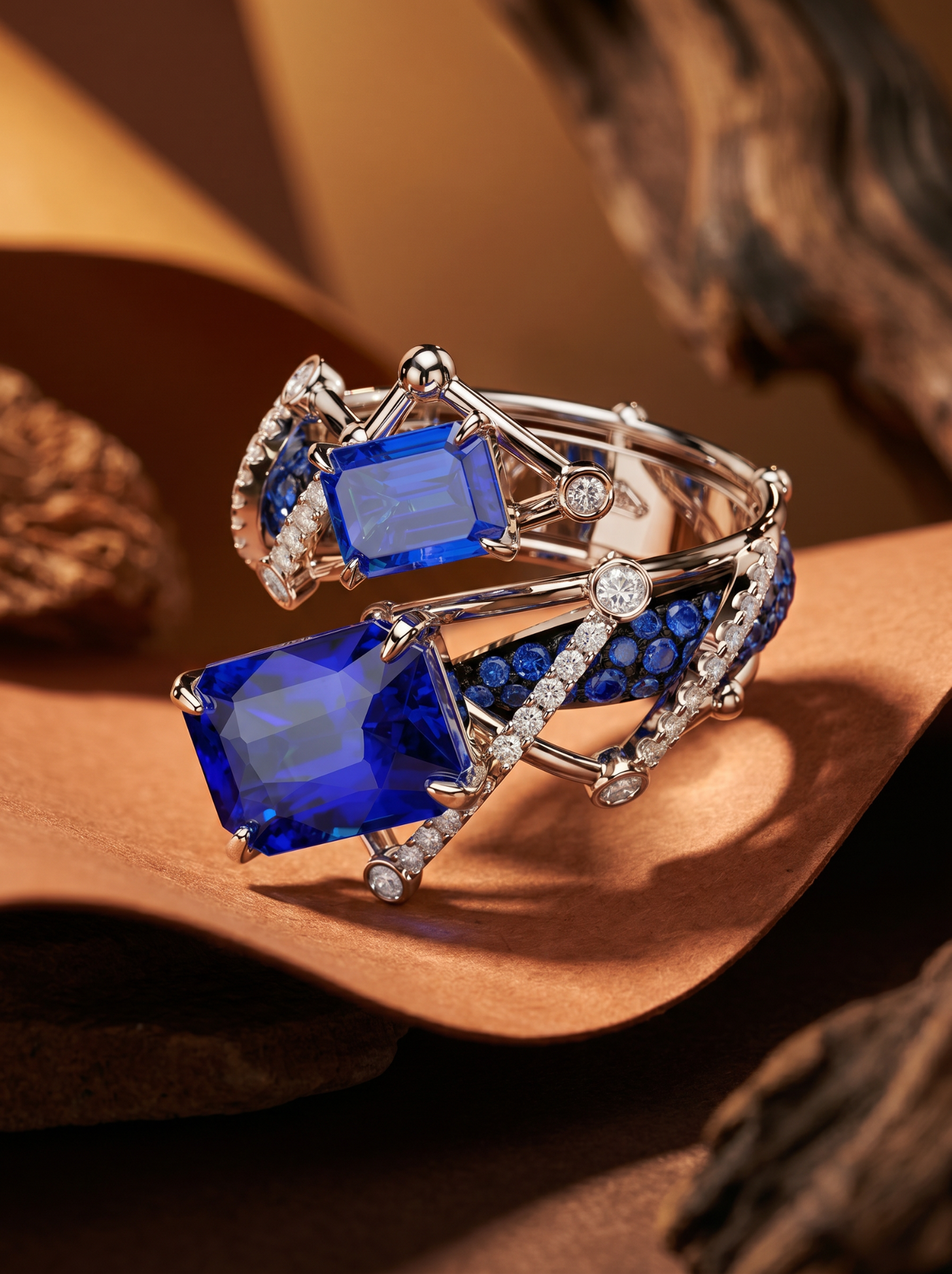 Кольцо с сапфиром 3.0 ct