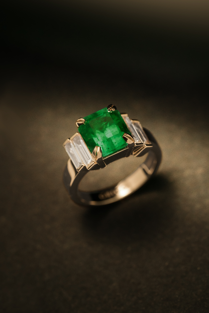 Кольцо с изумрудом 3.19 ct — фото 2