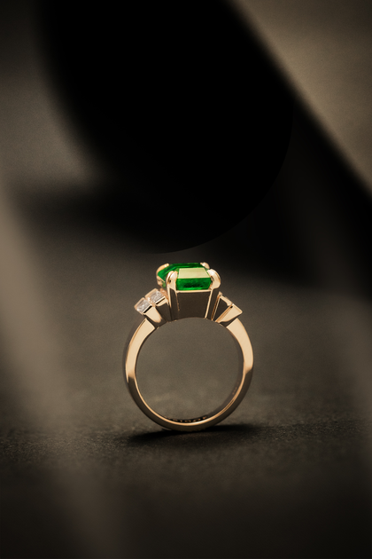 Кольцо с изумрудом 3.19 ct — фото 3