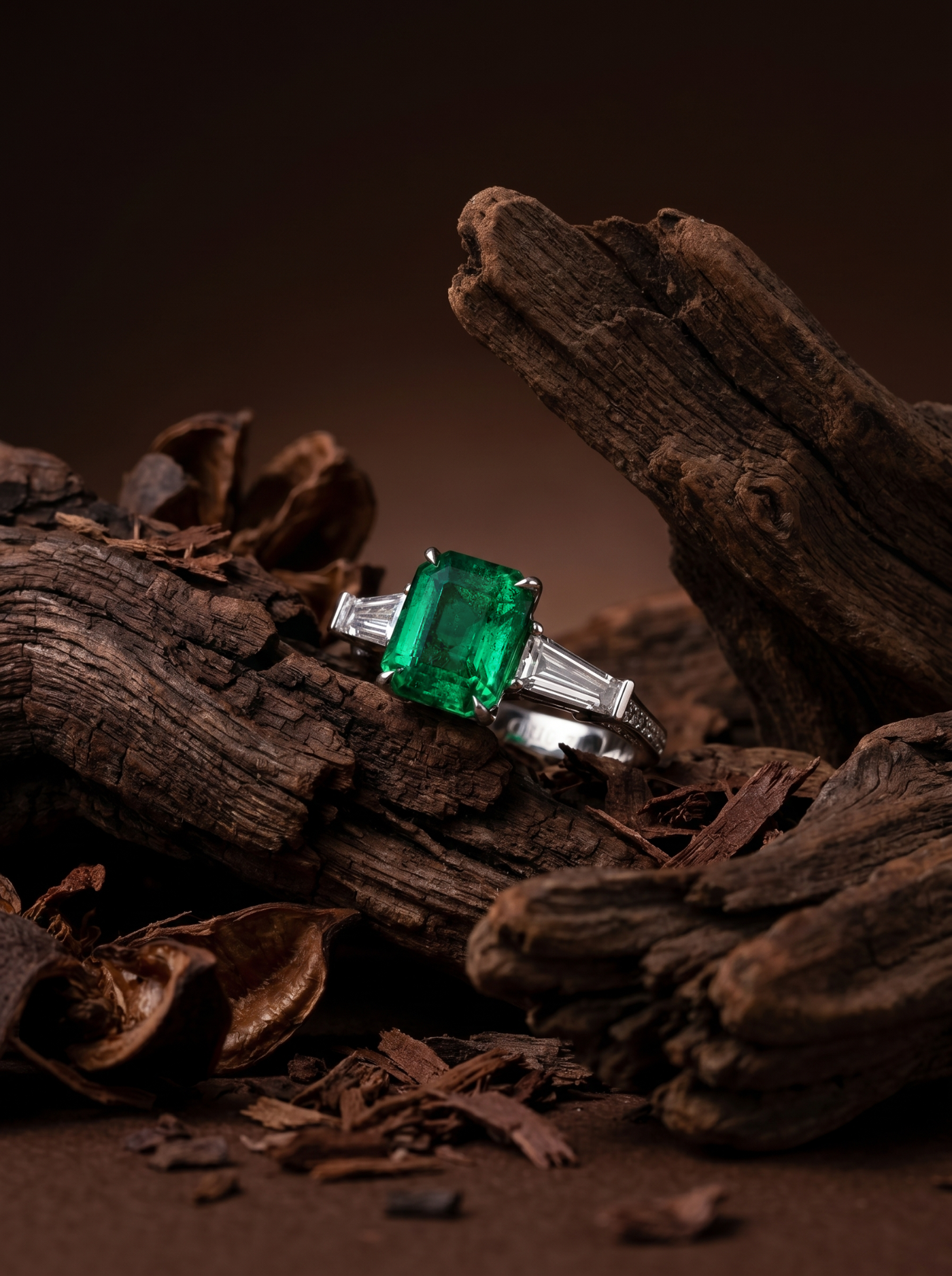 Кольцо с изумрудом 3.89 ct