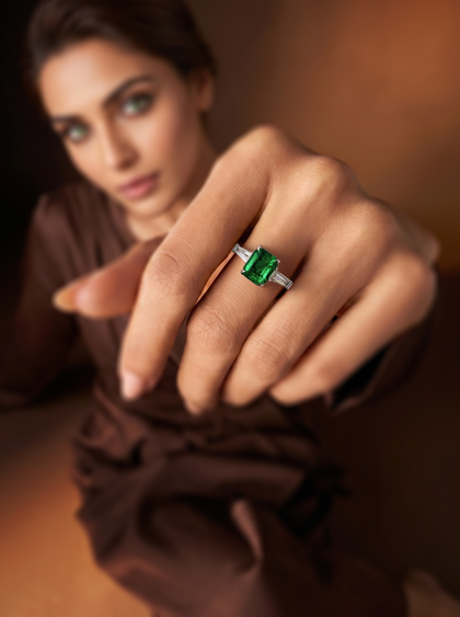 Кольцо с изумрудом 3.89 ct — фото 4