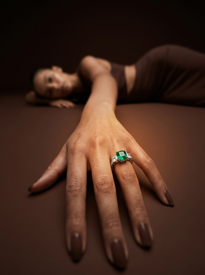 Кольцо с изумрудом 3.80 ct — фото 4