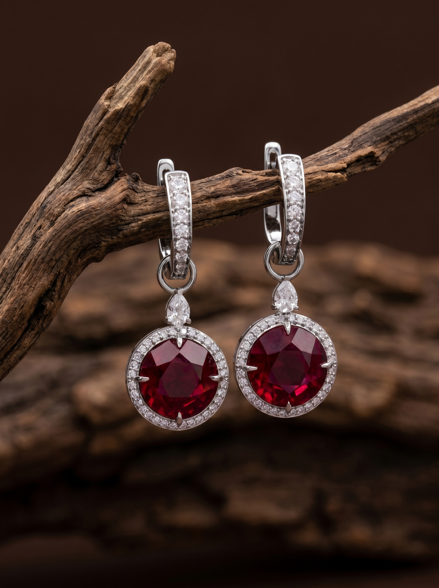 Серьги с гранами 8.0 ctw