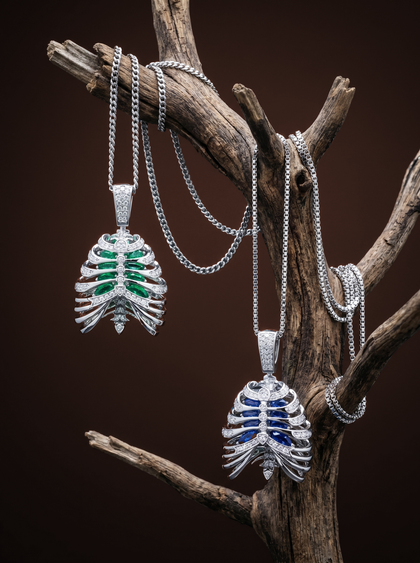 Подвеска "Грудная клетка", pendant, white-gold, GRIGOF