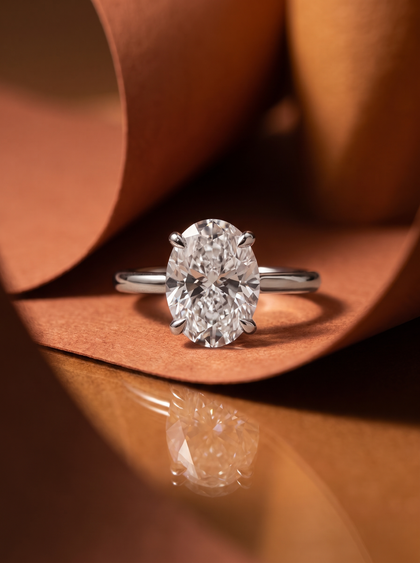 Кольцо с бриллиантом 3 ct, ring, white-gold, с diamond, GRIGOF