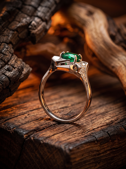 Кольцо с изумрудом 1.0 ct  — фото 3