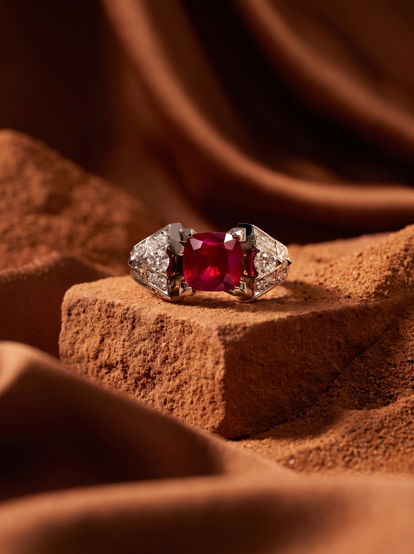 Кольцо с рубином 2.0 ct