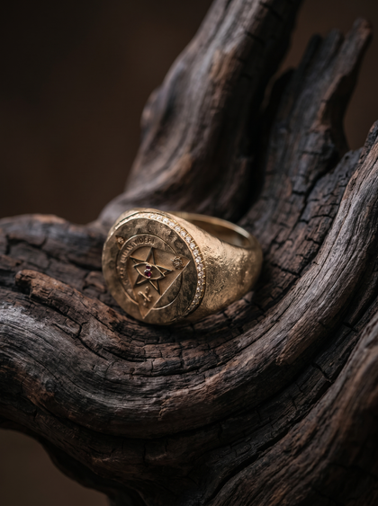 Перстень "Печать" , ring, yellow-gold, GRIGOF