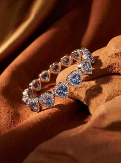 Браслет с сапфирами , bracelet, white-gold, с sapphire, GRIGOF
