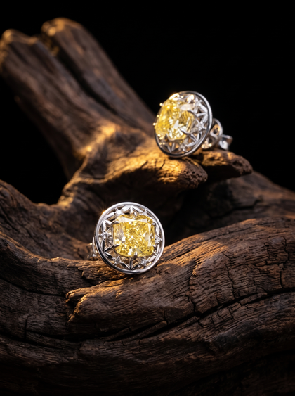 Серьги с бриллиантами 4.0 ctw , earrings, white-gold, с diamond, GRIGOF