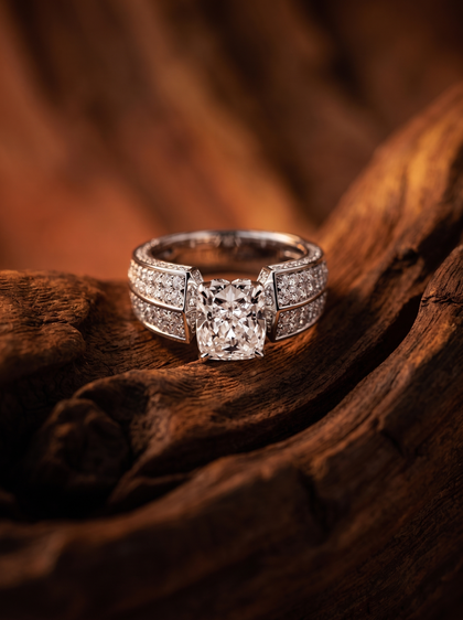 Кольцо "Выбор" с бриллиантом 3.0 ct , engagement ring , white-gold, с diamond, GRIGOF