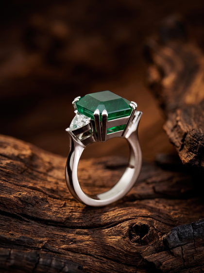 Кольцо с изумрудом 8.8 ct — фото 3