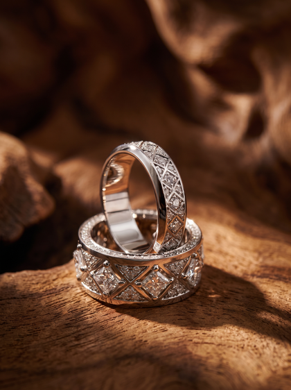 Обручальные кольца с бриллиантами 3.0 ctw , wedding rings, white-gold, GRIGOF