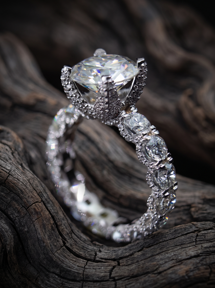 Кольцо с бриллиантом 5.0 ct , engagement ring , white-gold, GRIGOF