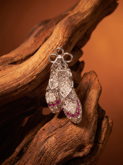 Подвеска "Балетки" , pendant, white-gold, GRIGOF