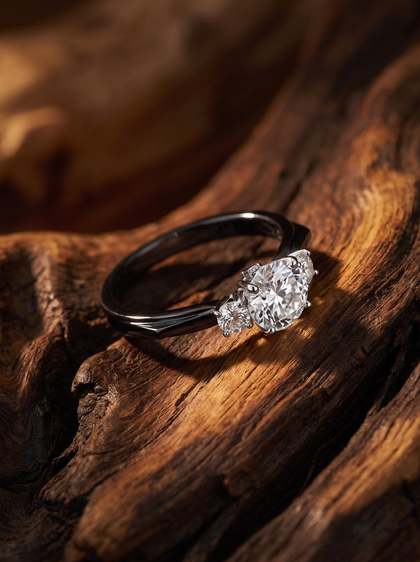 Кольцо с бриллиантом 1.0 ct , ring, white-gold, с diamond, GRIGOF