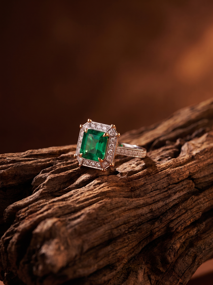Кольцо с изумрудом 1.62 ct, ring, white-gold, с emerald, GRIGOF