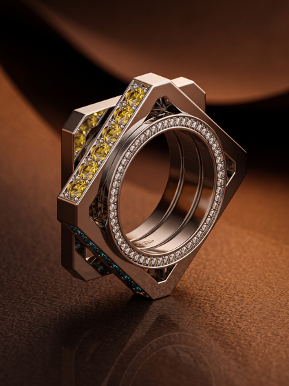 Кольцо "Антистресс" , ring, white-gold, GRIGOF