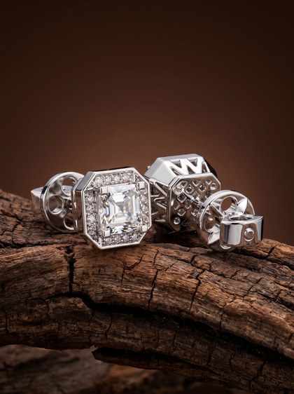 Пусеты с бриллиантами 1.60 ctw , earrings, white-gold, с diamond, GRIGOF