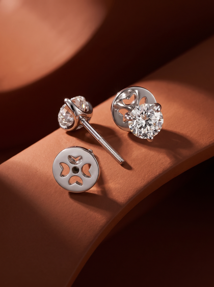 Пусеты с бриллиантами 1.4 ctw , earrings, white-gold, с diamond, GRIGOF
