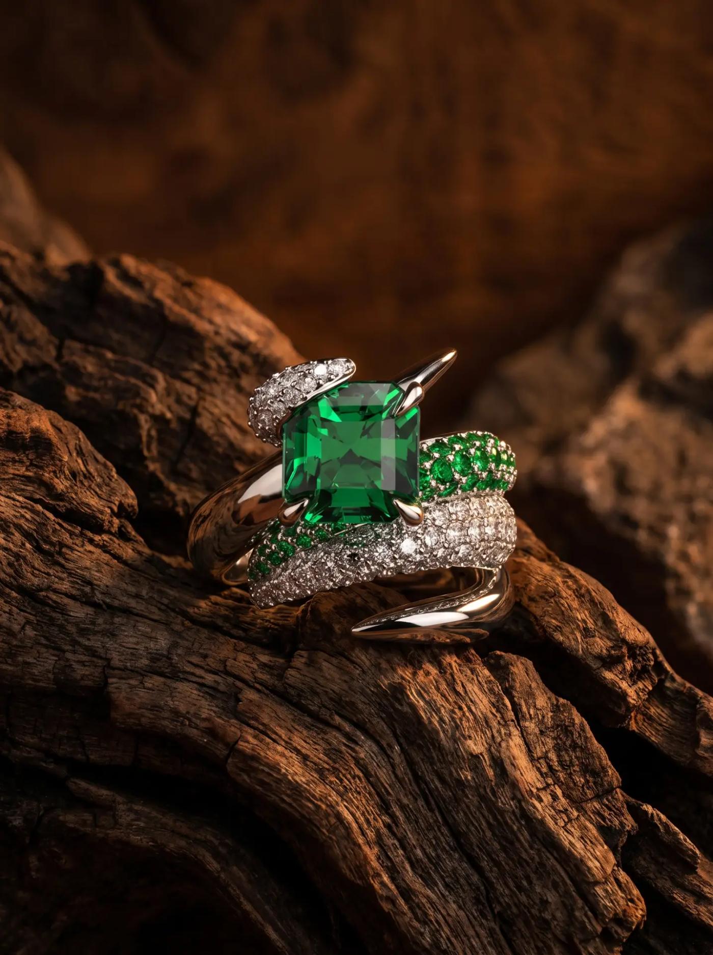 Кольцо с изумрудом 3.0 ct