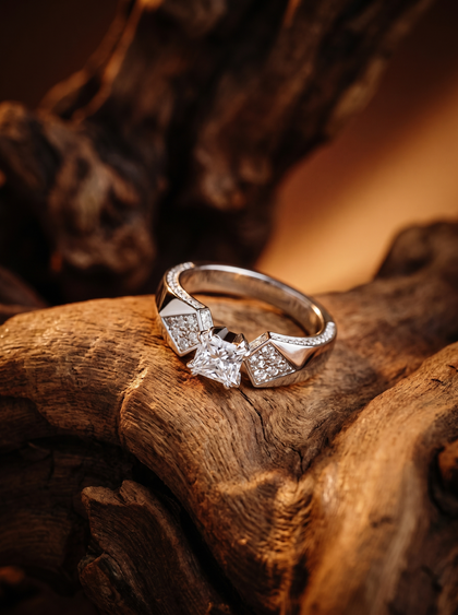 Кольцо «Выбор» с бриллиантом , ring, white-gold, с diamond, GRIGOF